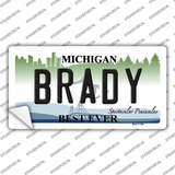 Brady Michigan Novelty Sticker Decal