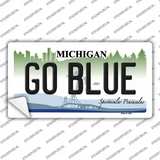 Go Blue Michigan Novelty Sticker Decal