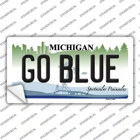 Go Blue Michigan Novelty Sticker Decal