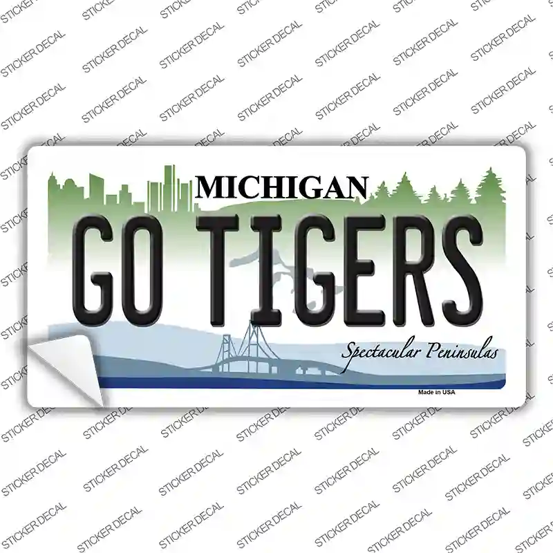 Go Tigers Michigan Novelty Sticker Decal
