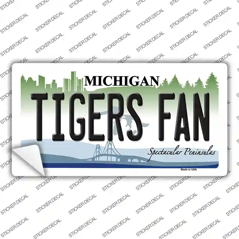Tigers Fans Michigan Novelty Sticker Decal
