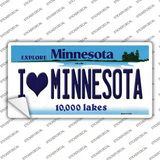 I Love Minnesota Novelty Sticker Decal