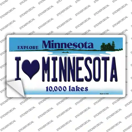 I Love Minnesota Novelty Sticker Decal