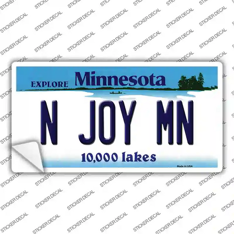 N Joy MN Minnesota Novelty Sticker Decal