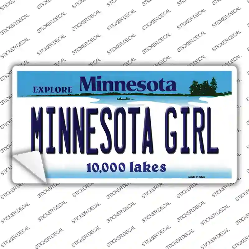 Minnesota Girl Minnesota Novelty Sticker Decal