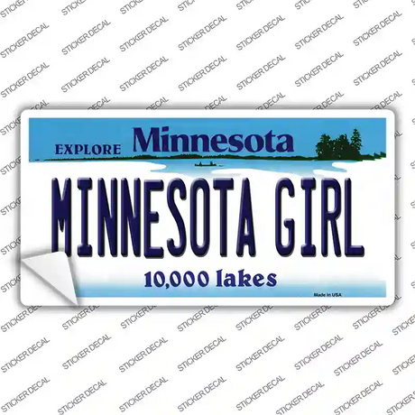 Minnesota Girl Minnesota Novelty Sticker Decal