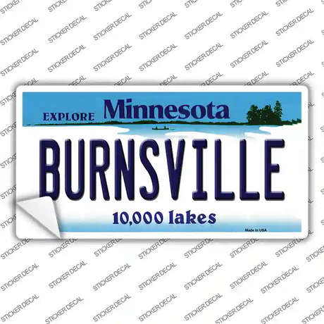 Burnsville Minnesota State Novelty Sticker Decal