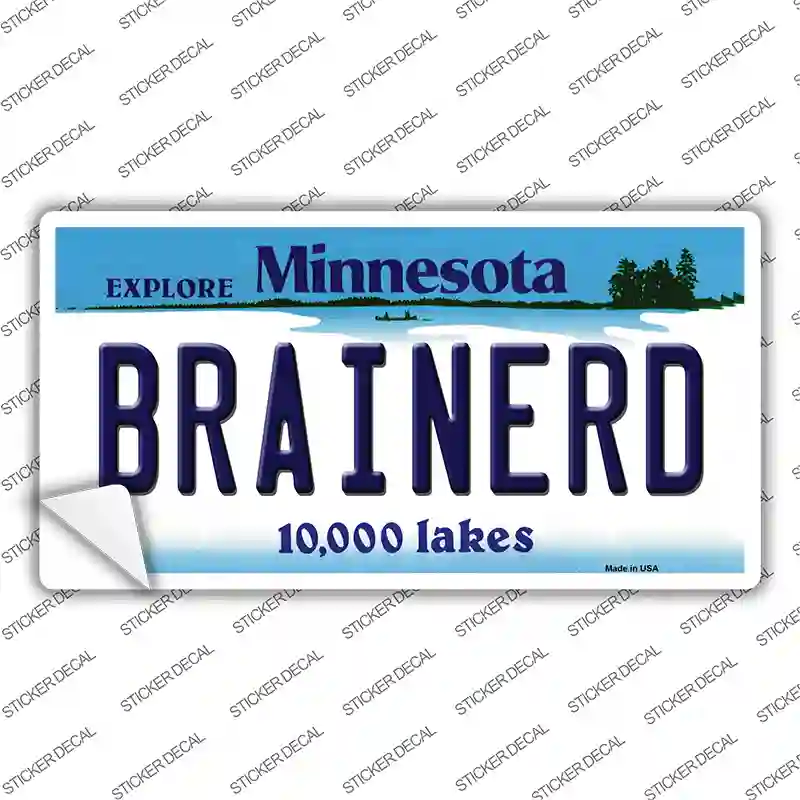 Brainerd Minnesota State Novelty Sticker Decal