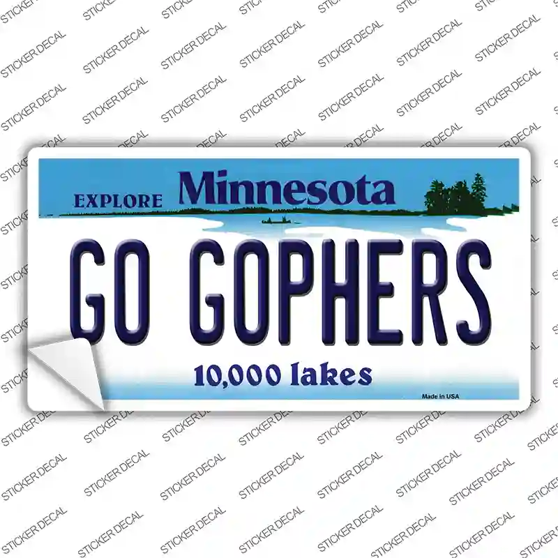 Go Gophers Minnesota State Novelty Sticker Decal