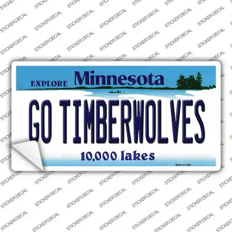 Go Timberwolves Minnesota State Novelty Sticker Decal