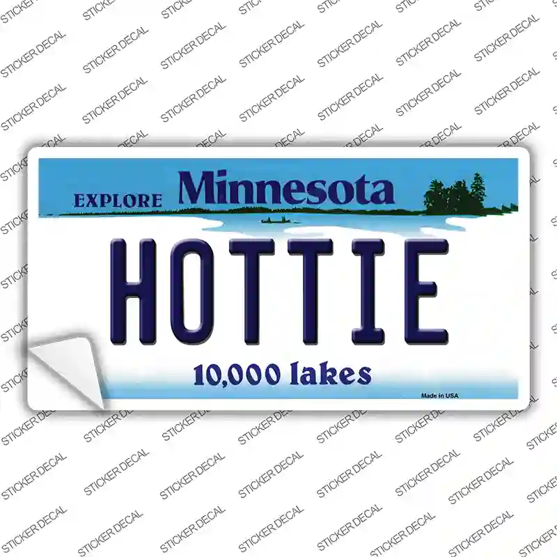 Hottie Minnesota State Novelty Sticker Decal