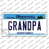 Grandpa Minnesota State Novelty Sticker Decal