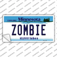 Zombie Minnesota State Novelty Sticker Decal