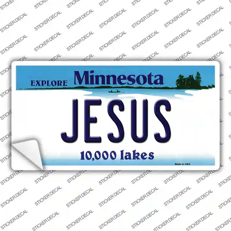 Jesus Minnesota State Novelty Sticker Decal