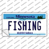 Fishing Minnesota State Novelty Sticker Decal
