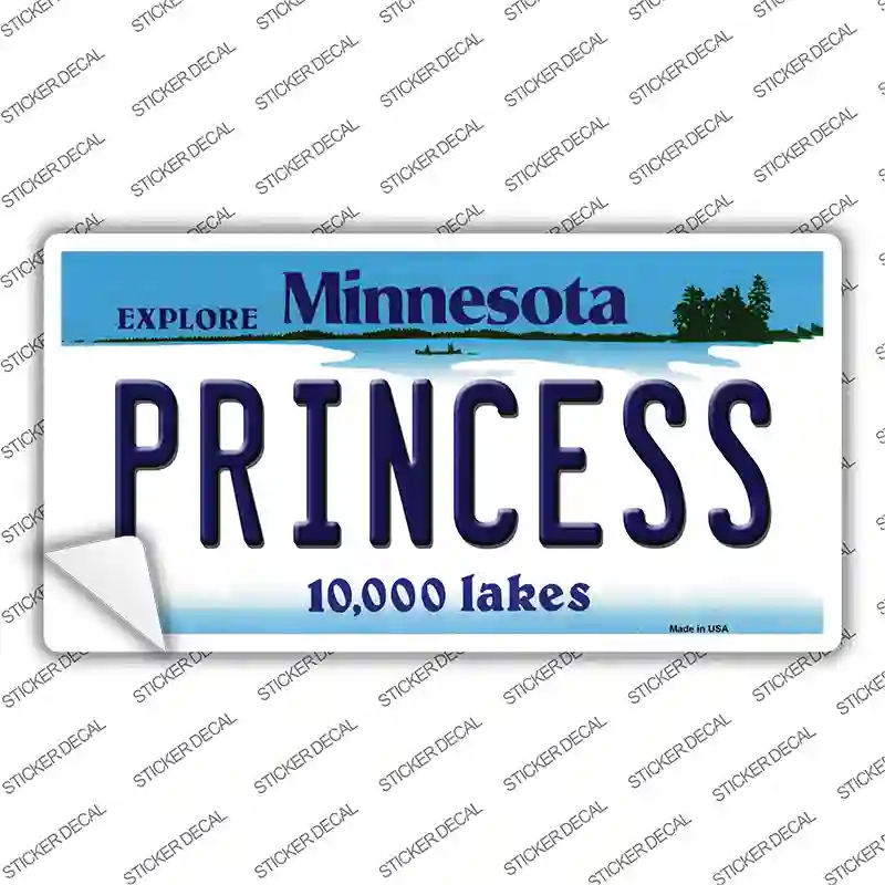 Princess Minnesota State Novelty Sticker Decal