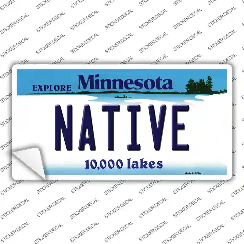 Native Minnesota State Novelty Sticker Decal