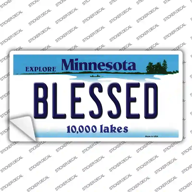 Blessed Minnesota State Novelty Sticker Decal