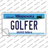 Golfer Minnesota State Novelty Sticker Decal