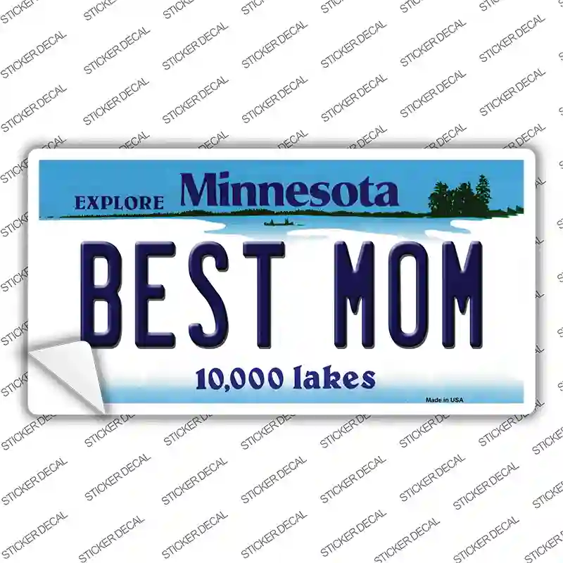 Best Mom Minnesota State Novelty Sticker Decal