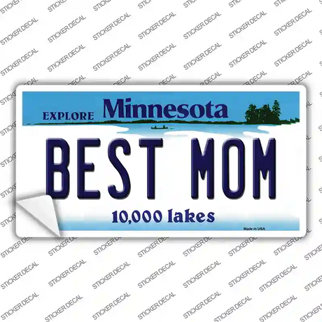 Best Mom Minnesota State Novelty Sticker Decal
