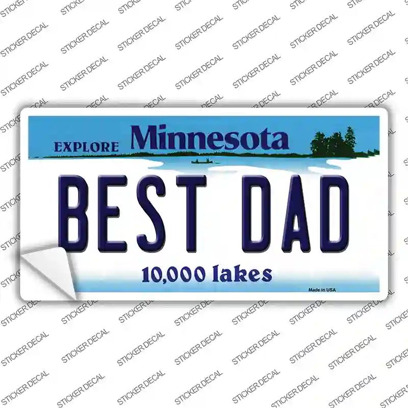Best Dad Minnesota State Novelty Sticker Decal