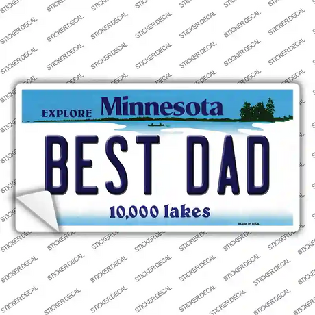 Best Dad Minnesota State Novelty Sticker Decal