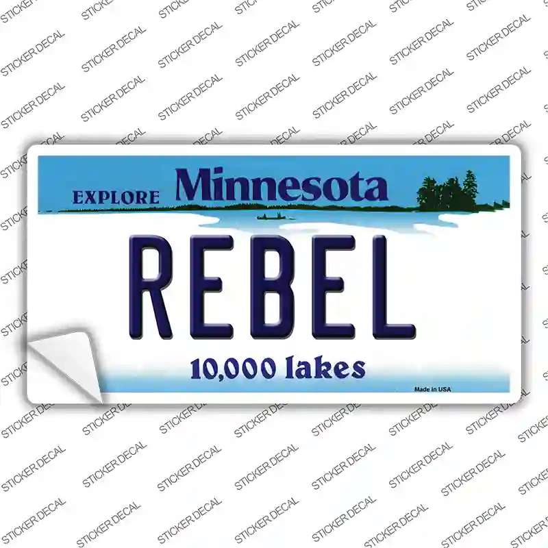 Rebel Minnesota State Novelty Sticker Decal
