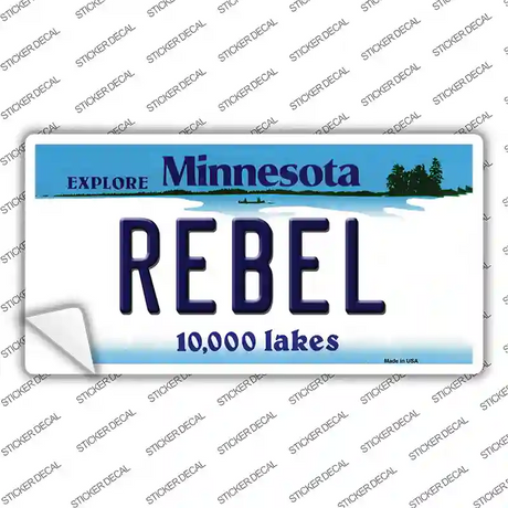 Rebel Minnesota State Novelty Sticker Decal
