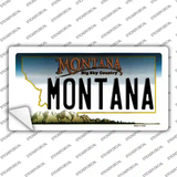 Montana State Background Novelty Sticker Decal