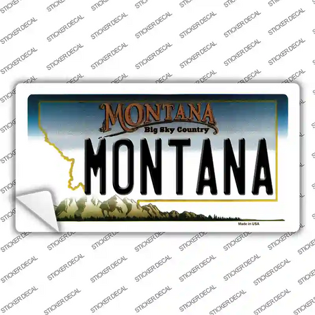 Montana State Background Novelty Sticker Decal