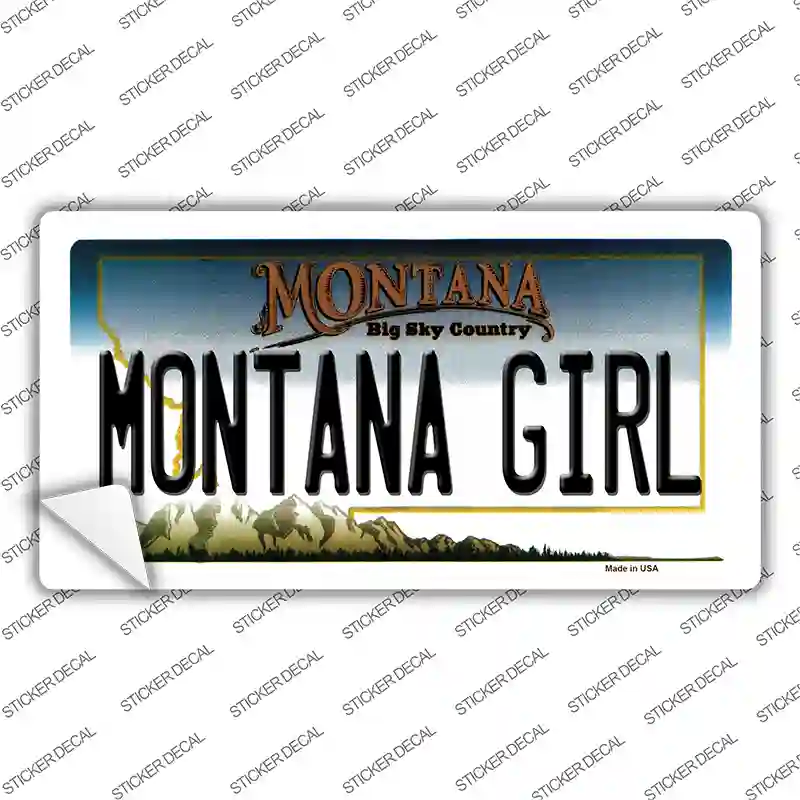 Montana Girl State Novelty Sticker Decal