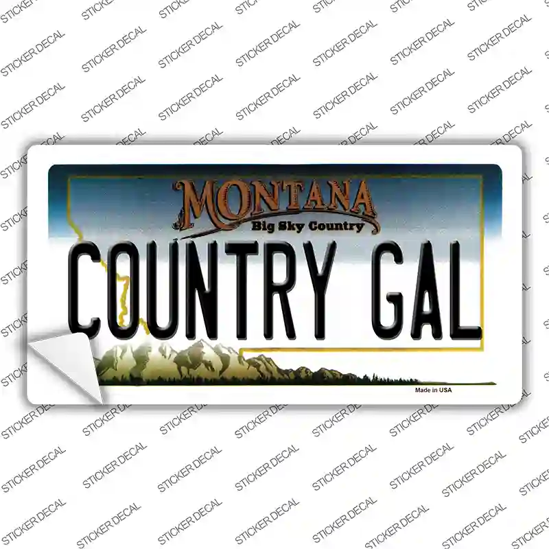 Country Gal Montana State Novelty Sticker Decal