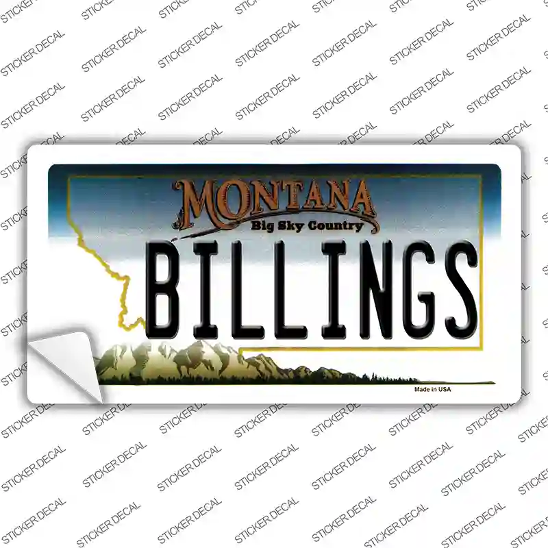 Billings Montana State Novelty Sticker Decal