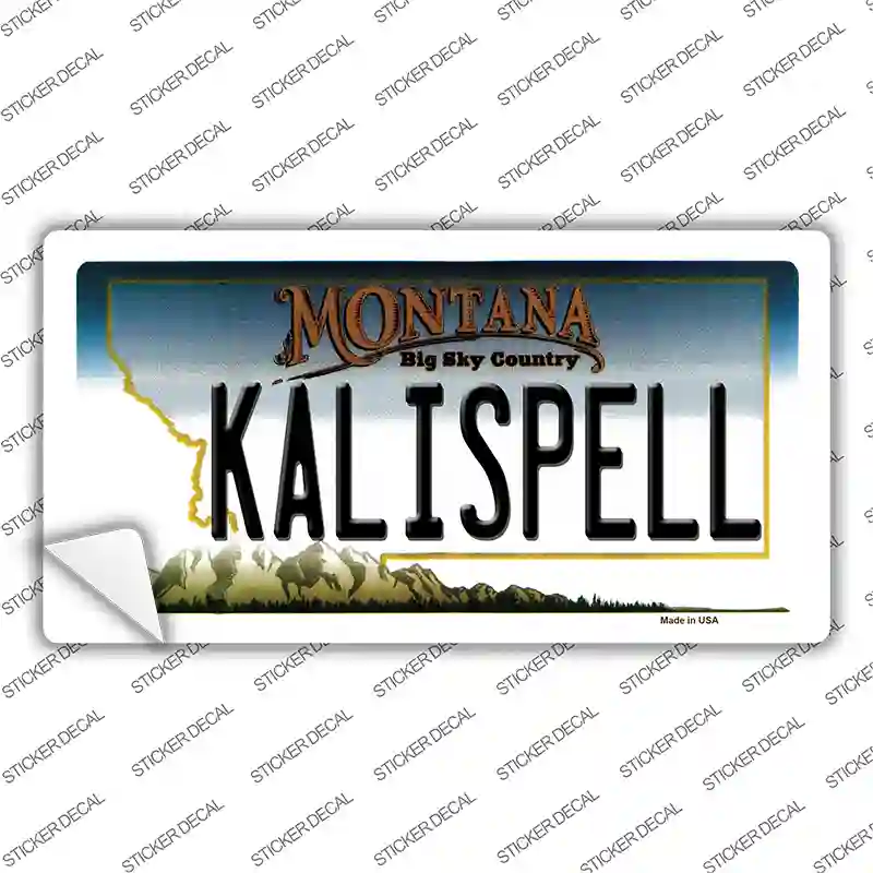 Kalispell Montana State Novelty Sticker Decal