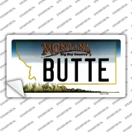 Butte Montana State Novelty Sticker Decal