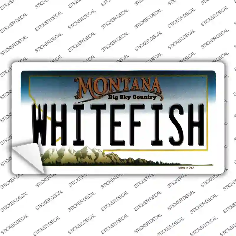 Whitefish Montana State Novelty Sticker Decal
