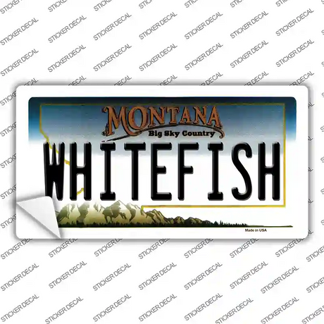 Whitefish Montana State Novelty Sticker Decal