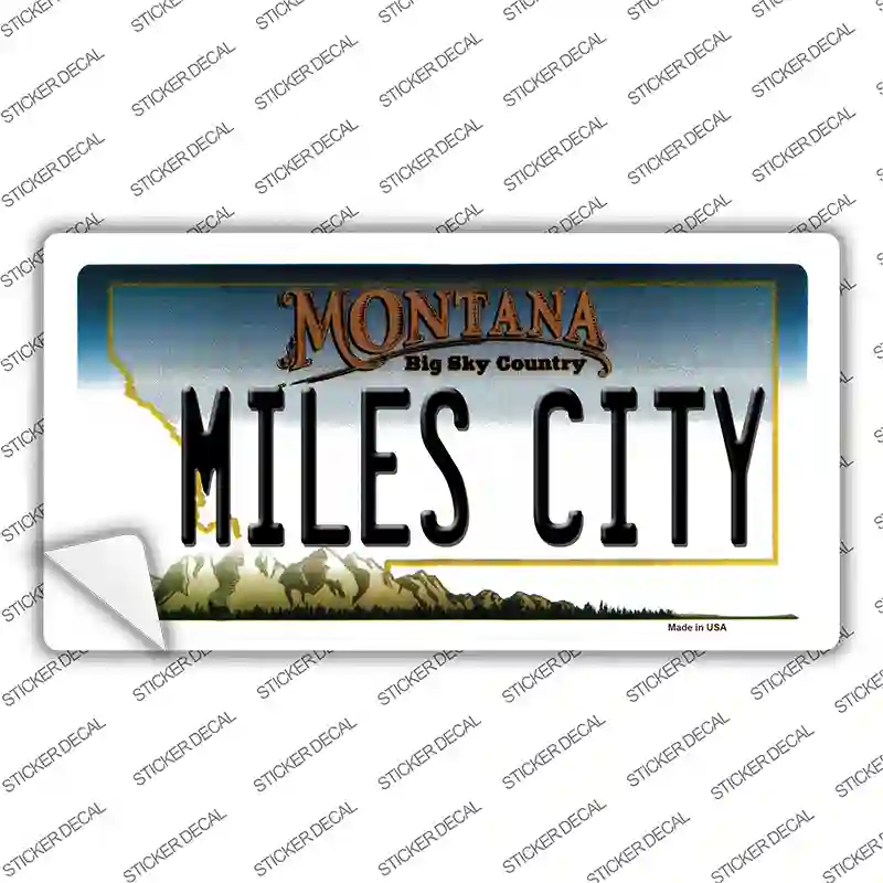 Miles City Montana State Novelty Sticker Decal