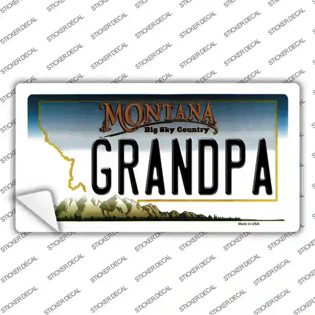 Grandpa Montana State Novelty Sticker Decal