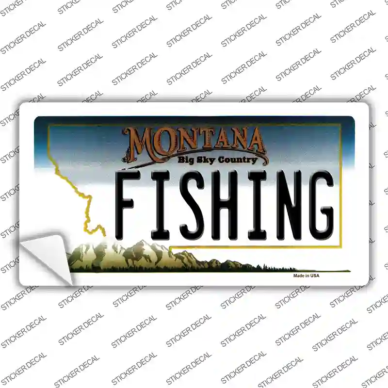 Fishing Montana State Novelty Sticker Decal