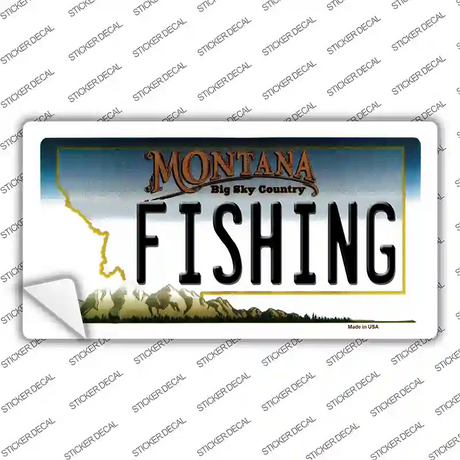 Fishing Montana State Novelty Sticker Decal
