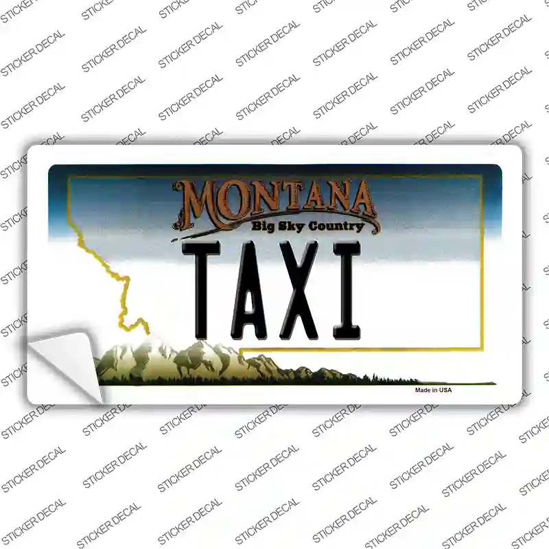 Taxi Montana State Novelty Sticker Decal