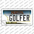 Golfer Montana State Novelty Sticker Decal