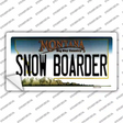 Snow Boarder Montana State Novelty Sticker Decal
