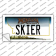 Skier Montana State Novelty Sticker Decal