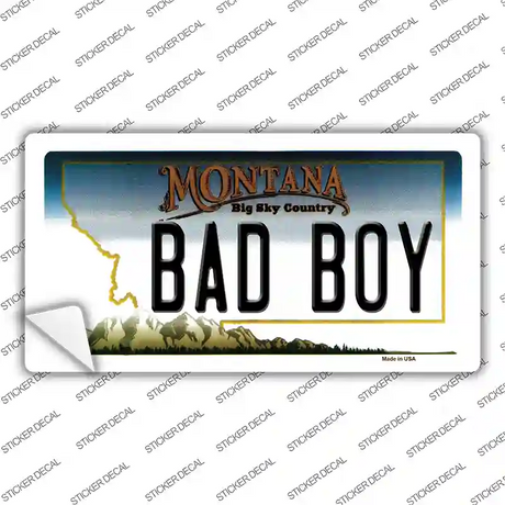 Bad Boy Montana State Novelty Sticker Decal