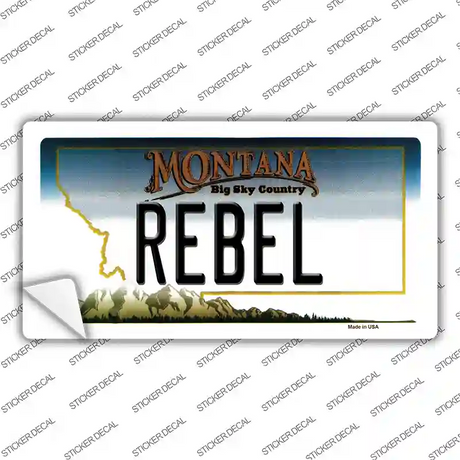 Rebel Montana State Novelty Sticker Decal