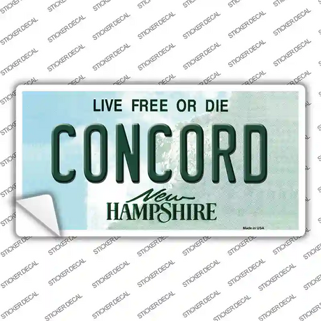 Concord New Hampshire State Novelty Sticker Decal