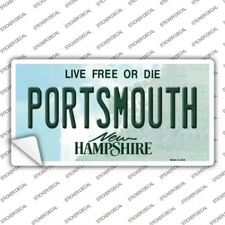 Portsmouth New Hampshire State Novelty Sticker Decal